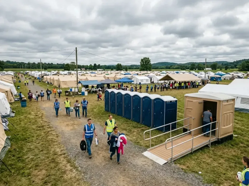 disaster-relief-camp-restrooms-010 — frequently asked questions, Dumpster & Portable Bathrooms Rental in Rogers, AR